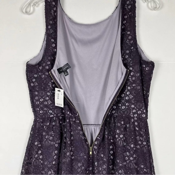 The Limited Lace Dress Womens 6 Purple Floral Sleeveless Mini Casual Party NWT - Picture 8 of 13